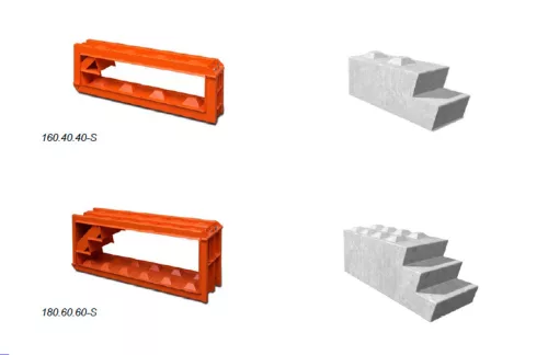 Beton sablon (lépcső) 1800×600×600 mm