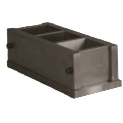Acél beton próbakocka sablon,3 rekeszes, 40×40×40 mm