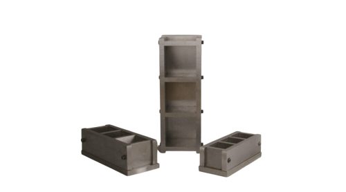 Acél beton próbakocka sablon,3 rekeszes, 70×70×70 mm