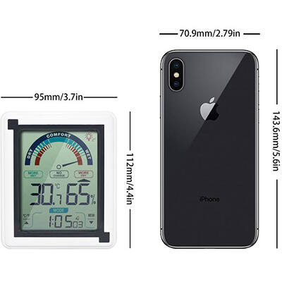 EN8822A OEM Érintőképernyős digitális hő és páratartalom mérő , ébresztőóra funkcióval