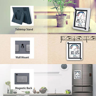 EN8822A OEM Érintőképernyős digitális hő és páratartalom mérő , ébresztőóra funkcióval