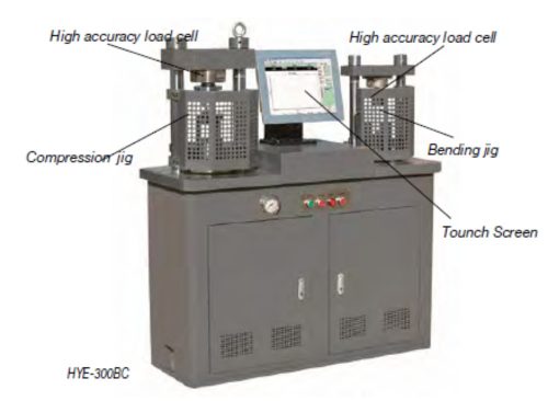 Cement nyomószilárdság vizsgáló
