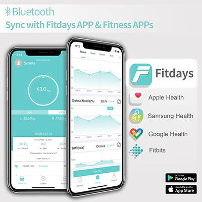 Wellue F4 okos bluetooth Fitness mérleg APP-al.